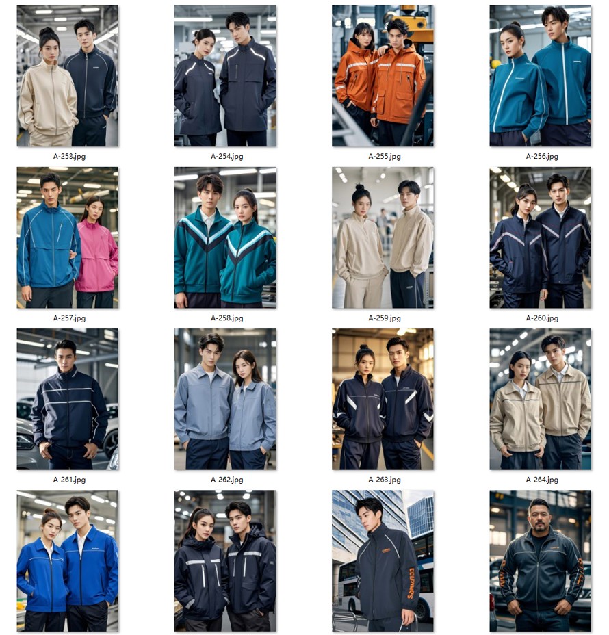 時尚款企業團隊工作服定制款，員工制服，商務夾克，T恤襯衫工作服