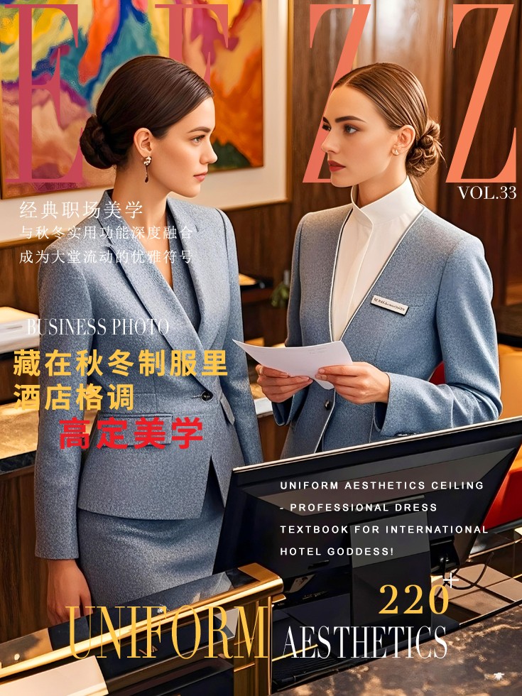 國際酒店大堂前臺女接待-高端職業裝秋冬定制款圖鑒