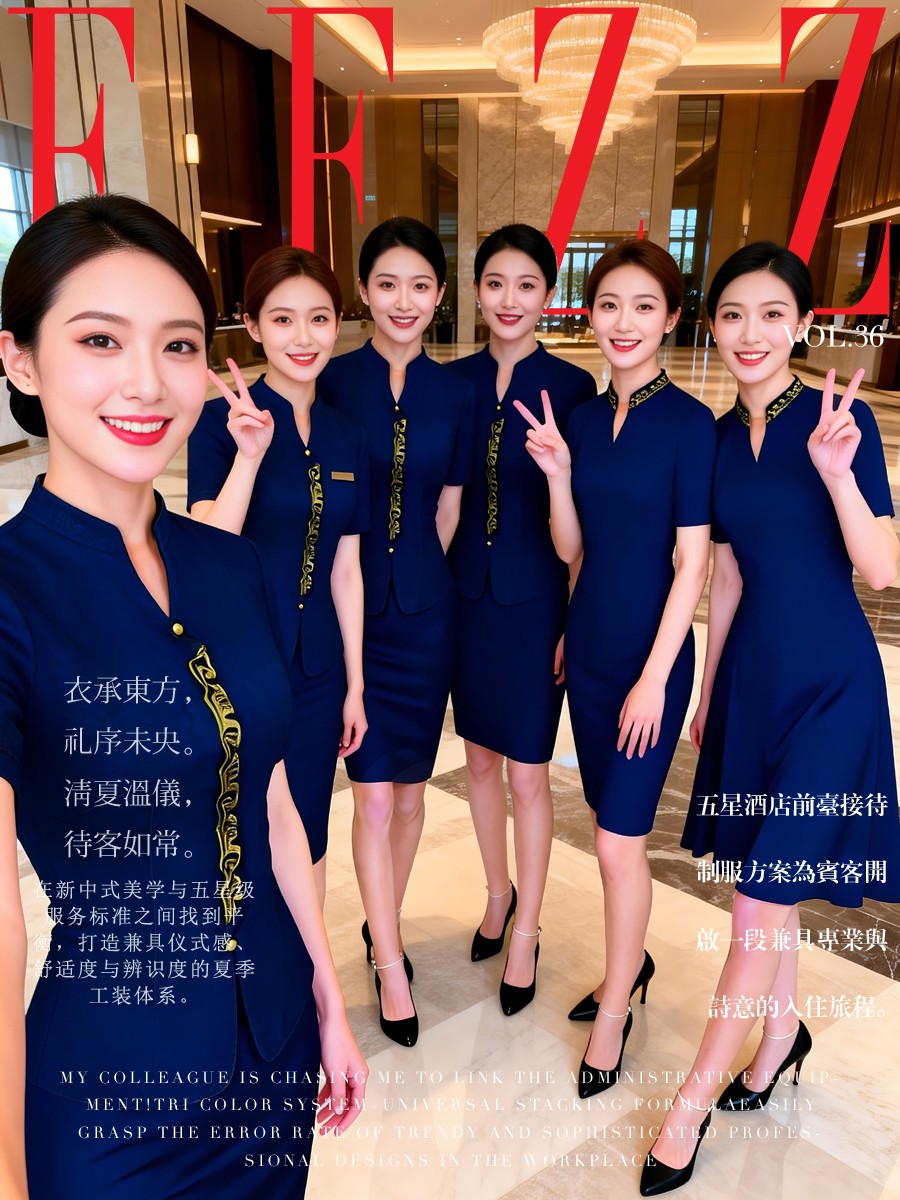 五星酒店大堂前臺(tái)接待制服定制畫(huà)冊(cè)案例