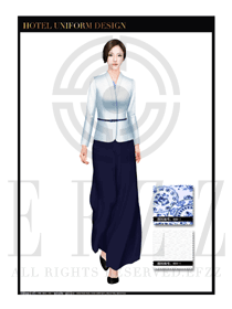白色女款酒店經(jīng)理制服設(shè)計(jì)圖420