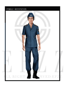 深藍(lán)色男款保安服短袖服裝款式圖264