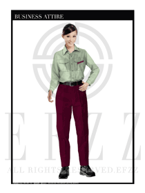 淺綠色女款長袖工程服制服設(shè)計圖097