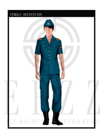時尚深藍色男款保安服短袖制服設計圖283