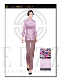 時(shí)尚粉紫色女款按摩技師制服設(shè)計(jì)圖1340