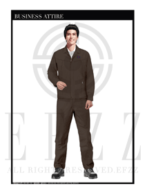 時(shí)尚深灰色長(zhǎng)袖男款工程服裝制服設(shè)計(jì)圖1133