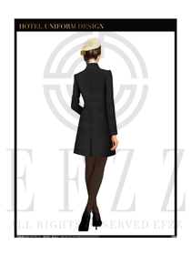 時尚黑色女職業裝OL大衣制服設計圖175