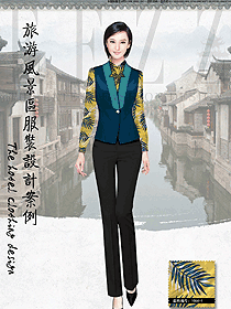新款女中餐服務(wù)員制服款式設(shè)計圖2013