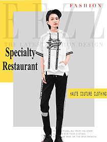 時尚女款快餐廳服裝款式設計圖285