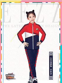 原創(chuàng)制服設(shè)計(jì)紅色女款學(xué)生服校服款式圖149