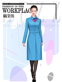 原創制服設計女職業裝大衣服裝款式圖233