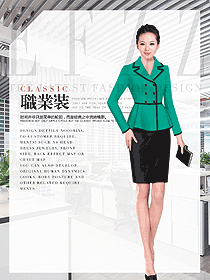 原創(chuàng)制服設計女秋冬職業(yè)裝設計圖1749