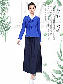 時尚深藍色會所服務生制服設計圖661