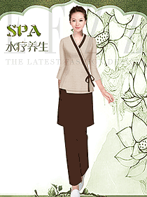 時尚長袖女款美容技師制服設(shè)計(jì)圖646