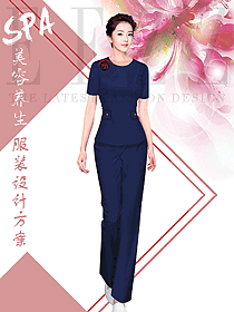 原創(chuàng)設(shè)計(jì)藏藍(lán)色女款服裝款式設(shè)計(jì)圖810