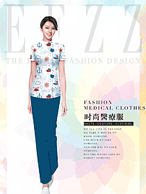 時(shí)尚短袖女款醫(yī)療美容制服設(shè)計(jì)圖817