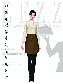 游樂場景區餐飲服務員服裝設計圖417