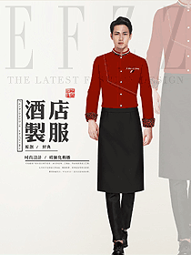 原創(chuàng)服裝設(shè)計(jì)紅色長袖廚師制服設(shè)計(jì)圖514