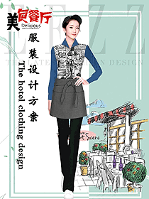 時尚快餐店員工服裝設(shè)計圖443