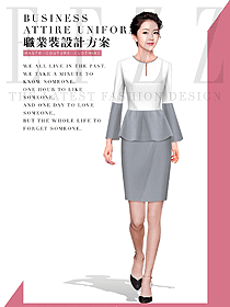 OL通勤裝女秋冬職業(yè)裝設計圖2022