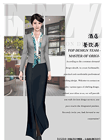時尚西餐咨客制服設計圖589