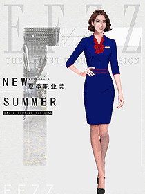 女職業裝夏裝制服設計圖1179