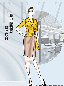 原創設計女職業裝長袖襯衫款式圖460