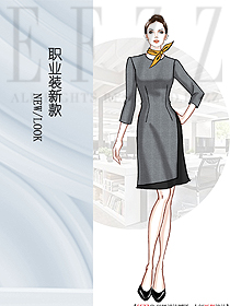 時尚女夏裝制服設計圖1235
