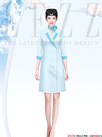 機(jī)場地勤女性工作人員制服定制設(shè)計(jì)圖