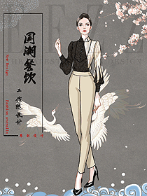 國(guó)潮餐飲服務(wù)員制服設(shè)計(jì)效果圖
