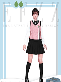 純棉初中學(xué)生背心馬甲女襯衫12歲14歲春秋針織馬夾外套校服設(shè)計(jì)