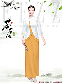 西安休閑度假酒店水療區(qū)迎賓咨客制服設計案例