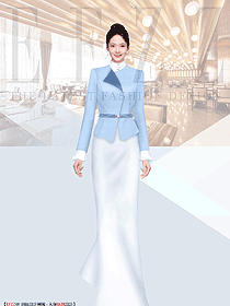 新款工作服酒店咨客迎賓服套裝原創(chuàng)設(shè)計(jì)