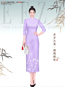 紫色旗袍-獨具古色古香韻味,展現東方古典氣質美
