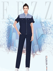 夏季工作服套裝女薄款定制短袖制服設(shè)計(jì)效果圖