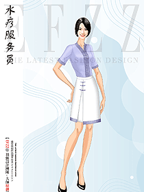 養(yǎng)生酒店水療區(qū)spa水療服務員制服設計圖