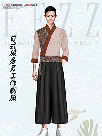 韓式烤肉連鎖店服務(wù)員民族服裝定制設(shè)計(jì)