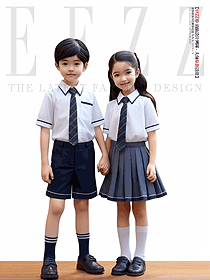 兒童合唱小學校服幼兒園服學院風詩詞朗誦禮服手繪設計圖