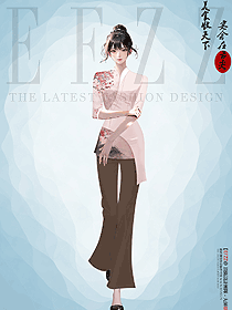 民族風(fēng)定位花服飾服務(wù)員工作服裝定制設(shè)計(jì)案例