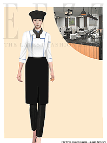 時尚酒店廚師工作服長袖制服定制設(shè)計圖
