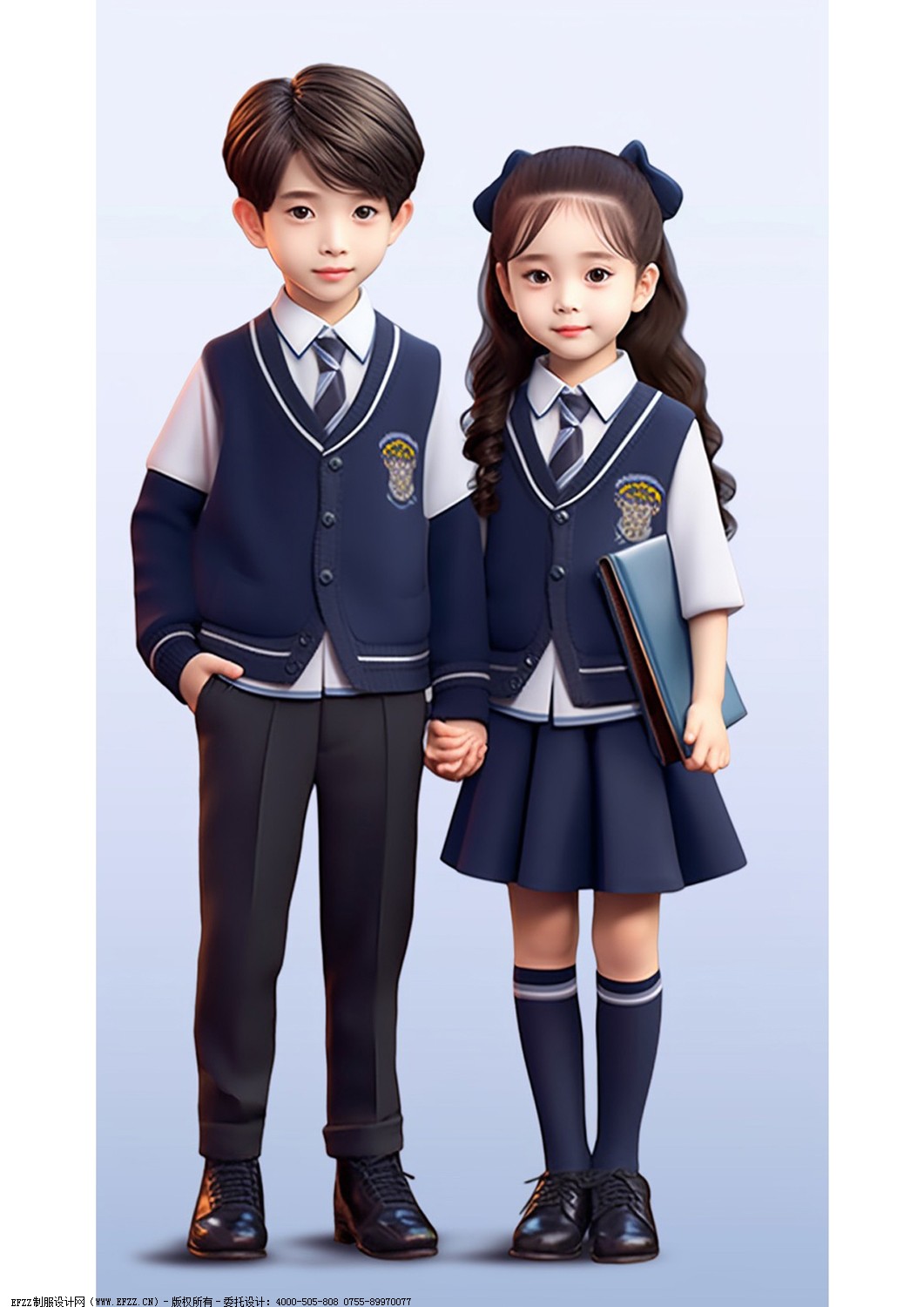 國(guó)際學(xué)校男女童禮服中學(xué)生幼兒園班服訂制款