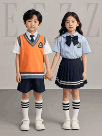 小學(xué)生校服夏裝襯衫畢業(yè)照