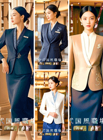 新中式國風職場制服:大堂服務人員的文化名片,盡顯高端服務格調