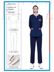 原創(chuàng)設(shè)計(jì)賦能深藍(lán)粉醫(yī)療形象：洗手服女醫(yī)護(hù)工裝的專業(yè)呈現(xiàn)