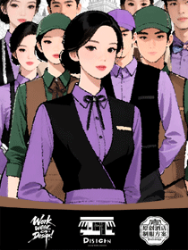 網(wǎng)紅連鎖品牌店員工襯衫圍裙款工作服設(shè)計(jì)圖