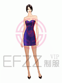 夜總會ktv包房公主制服設計圖498