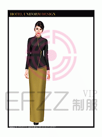 桑拿水療咨客迎賓制服設(shè)計(jì)287