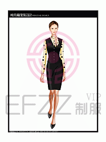 女職業(yè)裝襯衫馬夾設(shè)計(jì)圖220