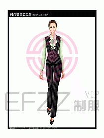 女職業(yè)裝襯衫馬夾設(shè)計圖243