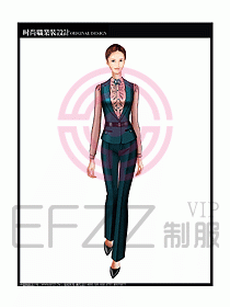 女職業(yè)裝襯衫馬夾設(shè)計(jì)圖251