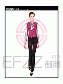 女職業(yè)裝襯衫馬夾設計圖267